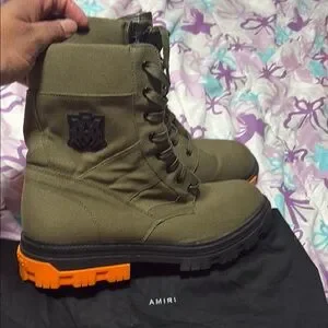 AMIRI | Shoes | Amiri Green And Orange Hightop Boots With  display picture 1